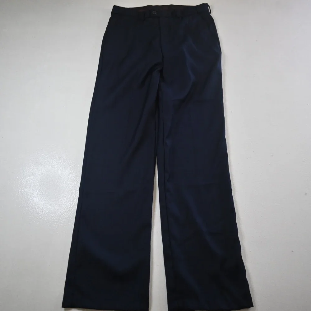 Boys Size 20 30x32 Navy Blue Expander Waist 3 Piece‎ Vest Pants Jacket Suit